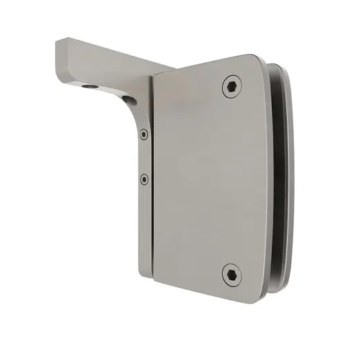 Brixwell H-PIVCGTWA-BN Adjustable Calypso Series Glass To Wall Mount Shower Door Pivot Hinge With Reversible "L" Bracket Brushed Nickel