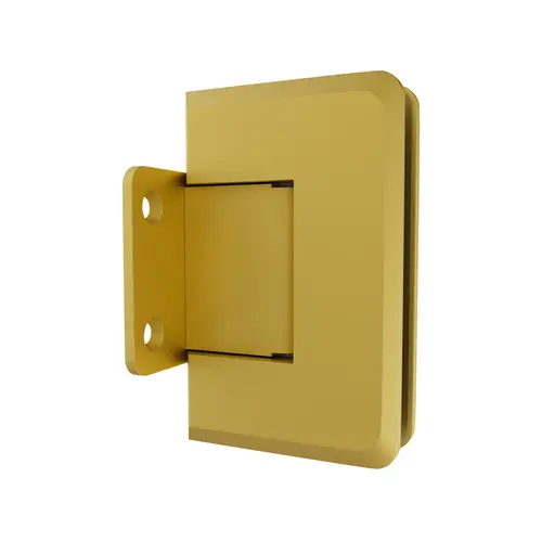 Brixwell H-PGTWA-SB Adjustable Premier Series Glass To Wall Mount Shower Door Hinge With Short Back Plate Satin-Brass