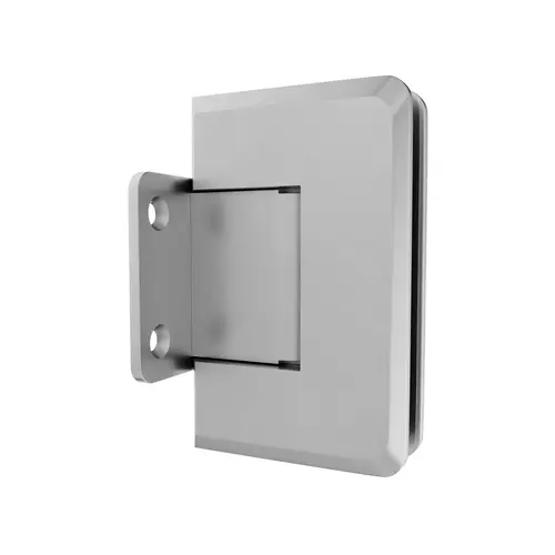 Brixwell H-PGTWA-SA Adjustable Premier Series Glass To Wall Mount Shower Door Hinge With Short Back Plate Satine