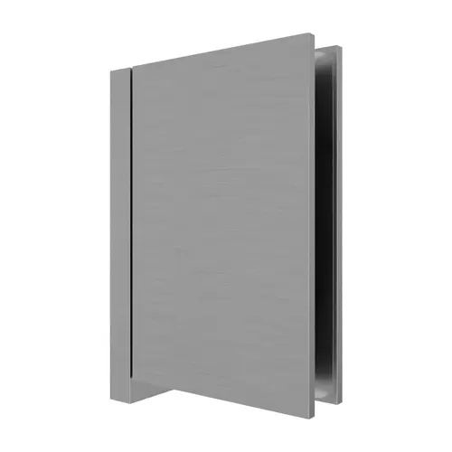 Adjustable Prestige Series Glass To Wall Mount Pivot Hinge With Reversible "L" Bracket Satin-Chrome