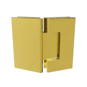 Brixwell H-M135GTG5-PB Maxum Series Glass To Glass Mount Shower Door Hinge 135 Degree W/5 degree Pin Polished Brass