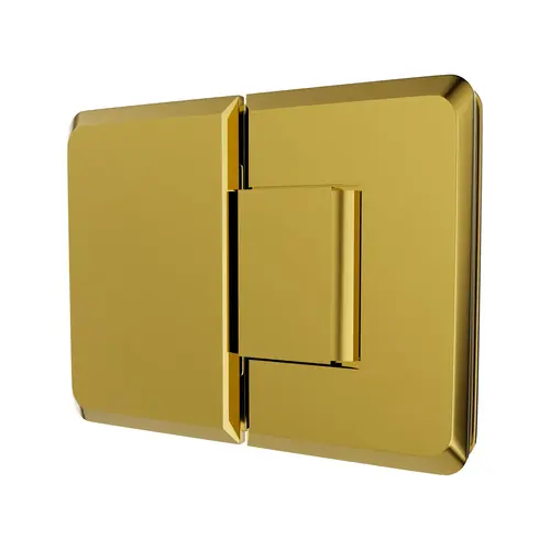 Brixwell H-P180GTG5-PB Premier Series Glass To Glass Mount Shower Door Hinge 180 Degree W/5 degree Pin Polished Brass