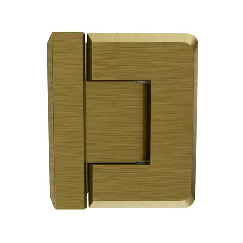 Premier Series Glass To Glass Mount Shower Door Hinge 90 Degree Antique Brass
