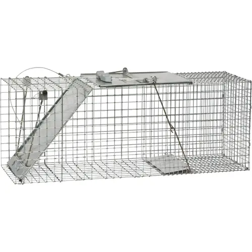 Havahart 1085 Easy Set Galvanized Steel 32 In. Live Raccoon Trap