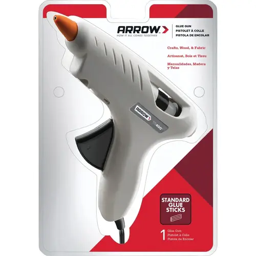 Arrow TR400 Hot Melt Glue Gun: Electric, Black & White