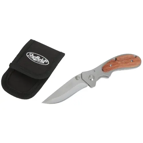 SHEFFIELD 12705 Boreal Locking 3 In. Folding Knife Brown