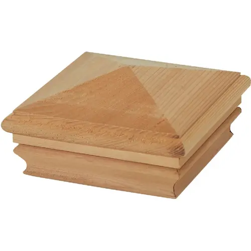 4 In. x 4 In. Cedar Press-On Post Cap