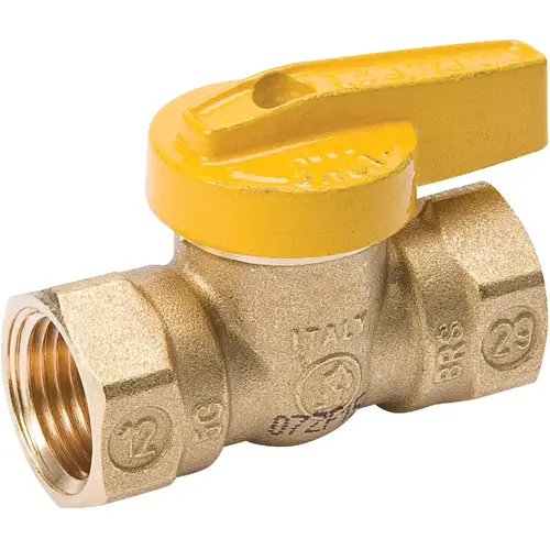 PROLINE 110-522 3/8 In. FIP x 3/8 In. FIP Forged Brass Gas Ball Valve, 1-Piece Body