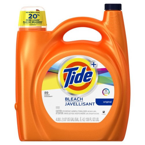 TIDE 87547 LAUNDRY DETERGENT LIQUID ORIGINAL WITH BLEACH ALTERNATIVE 72
