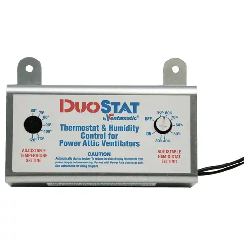 Ventamatic XXDUOSTAT DuoStat Power Attic Vent Thermostat and Humidistat