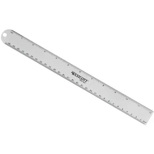 Westcott 14174 12 In. Aluminum Ruler