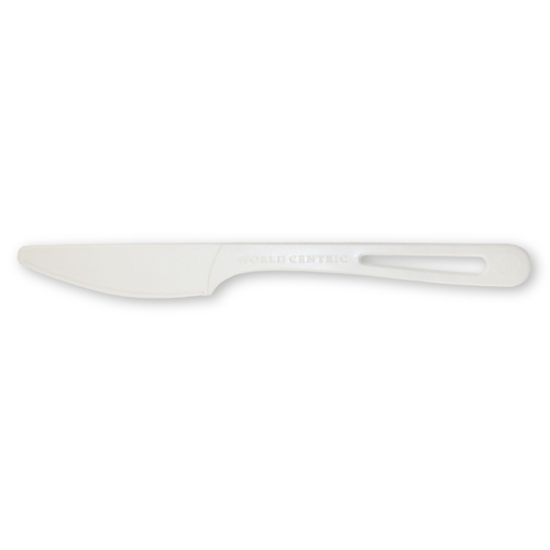 WORLD CENTRIC KN-PS-6 World Centric Tpla Bio Compostable Corn Starch Knife, 50 Each