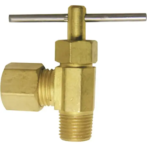 Lasco 17-1111 1/4 In. C x 1/4 In. MIP Brass Angle Needle Valve