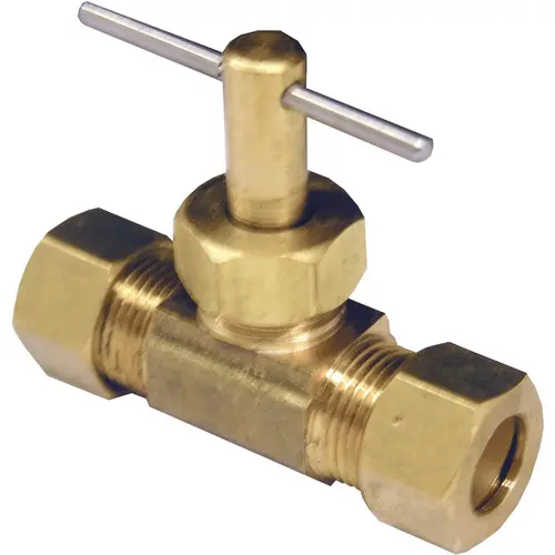 Lasco 17-1531 3/8 In. C x 3/8 In. C Brass Straight Needle Valve