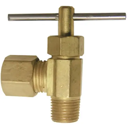 Lasco 17-1109 1/4 In. C x 1/8 In. MIP Brass Angle Needle Valve