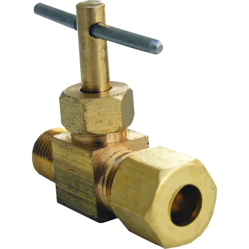 Lasco 17-1309 1/4 In. C x 1/8 In. MIP Brass Straight Needle Valve