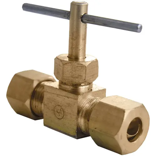 Lasco 17-1511 1/4 In. C x 1/4 In. C Brass Straight Needle Valve