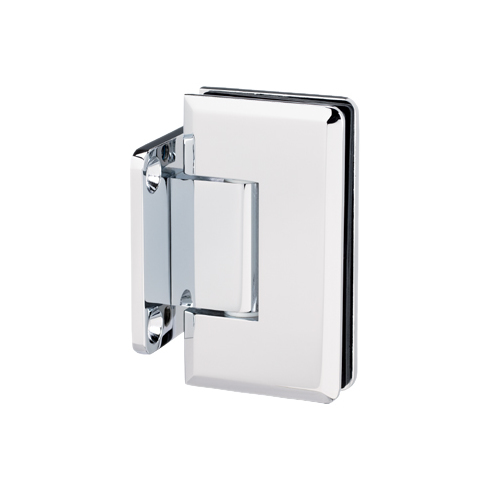 Majestic Series Glass To Wall Mount Shower Door Hinge With Short Back Plate W/ 5 Pin & 45 Configurations Brushed Nickel