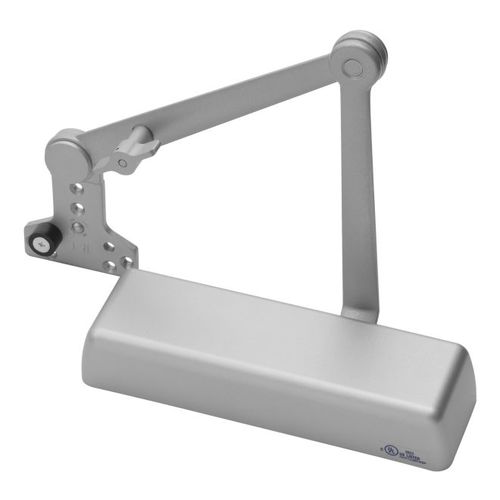 Yale Commercial 5821T689 Heavy Duty Hold Open Door Closer with Parallel Arm, Thumbturn, and Removable Stop Aluminum Finish