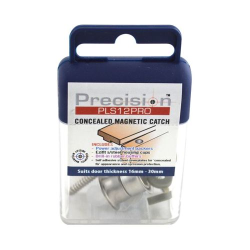 Precision Lock PLS12PRO Magnetic Catch with Adjustable Strength for 16 mm to 30 mm Door