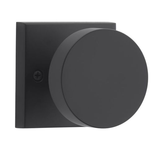 Full Dummy Contemporary Knob and Contemporary Square Rose Satin Black Finish