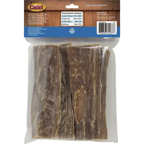 Cadet C32037X 4 Oz. 100% Real Beef Strips for Dogs, Medium - pack of 10