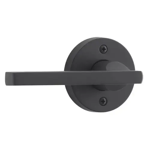 Full Dummy Square Lever and Contemporary Round Rose Satin Black Finish