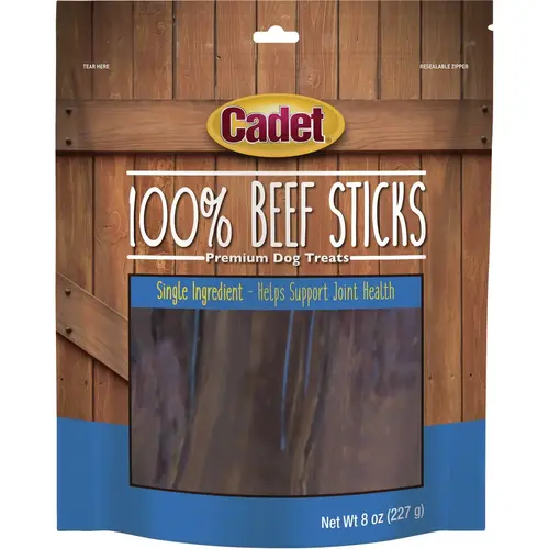 Cadet C01448-6 100% Real Beef Strips for Medium Size Dogs, 8 Oz.
