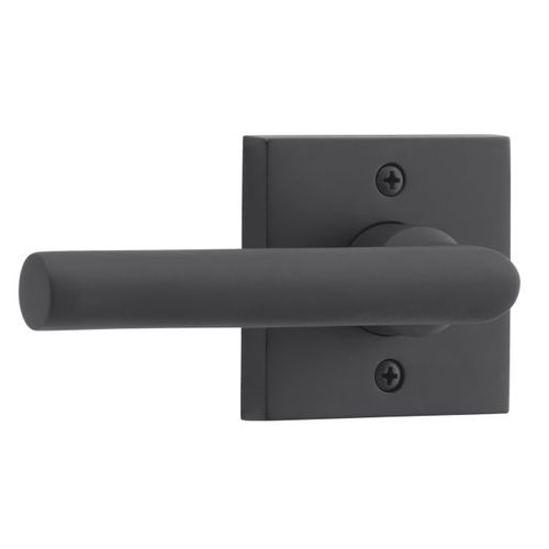 Full Dummy Tube Lever and Contemporary Square Rose Satin Black Finish