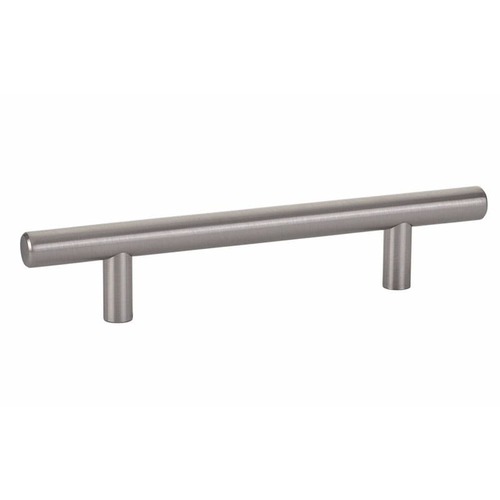 Brass Bar 5" Center to Center Cabinet Pull Satin Nickel Finish