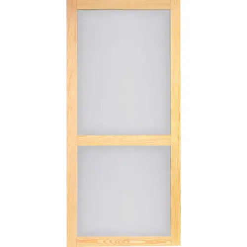 Screen Tight WCRA32H Woodcraft 32 In. W x 80 In. H x 1 In. Thick Natural Wood Screen Door