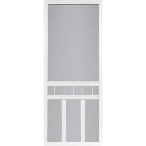 Screen Tight WAC32 Waccamaw 32 In. W x 80 In. H x 1 In. Thick White Vinyl Screen Door Wood