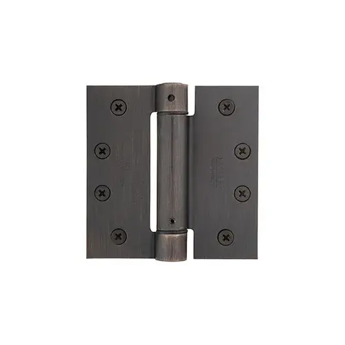 4" X 4" Square UL Steel Spring Hinge Oil Rubbed Bronze Finish Pair