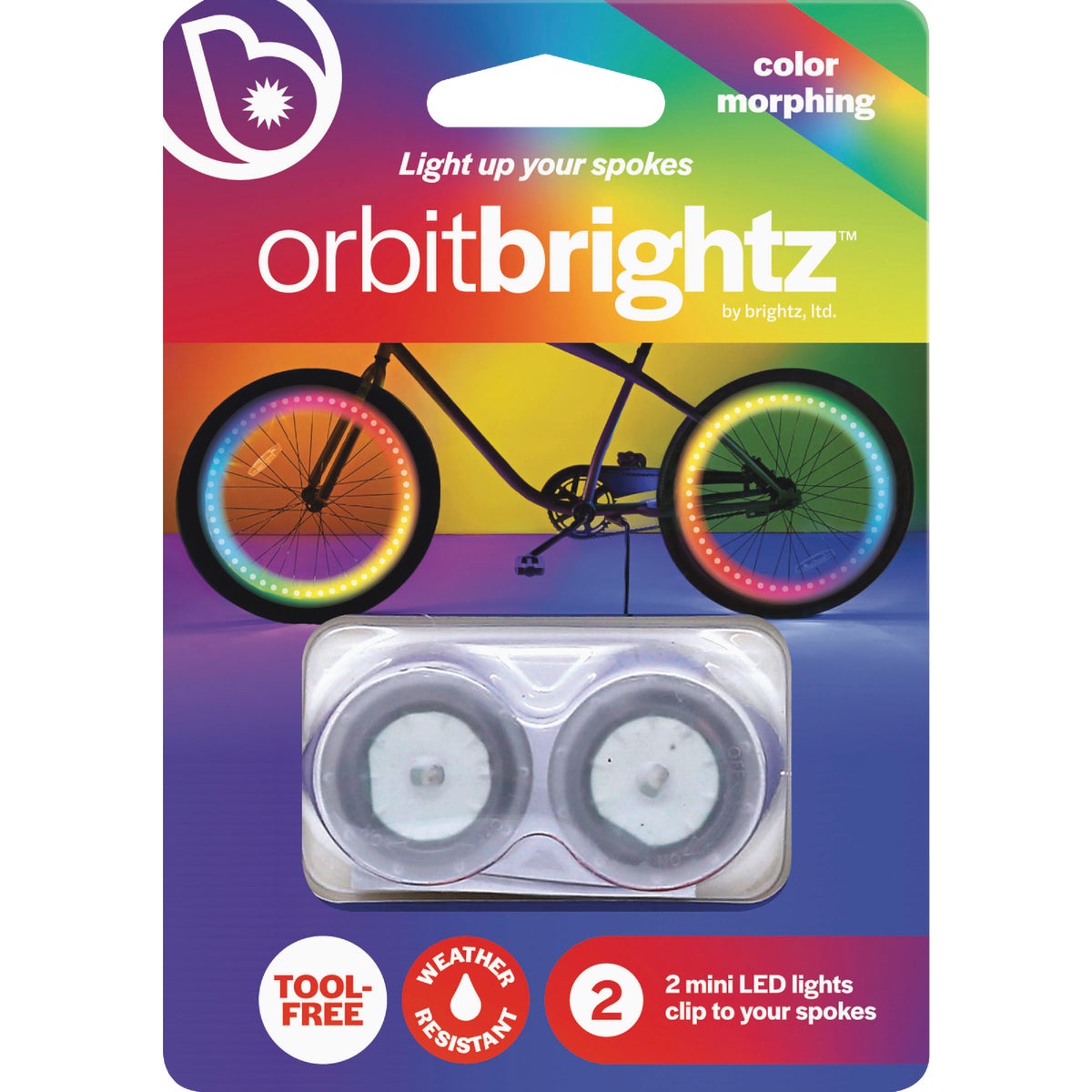 Brightz I1789 Orbit LED Color Morphing Bicycle Spoke Lights