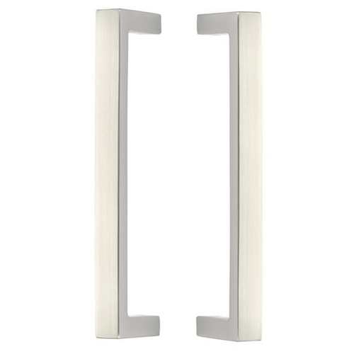 8" Brisbane Door Pulls with Back to Back Mounting Satin Nickel Finish