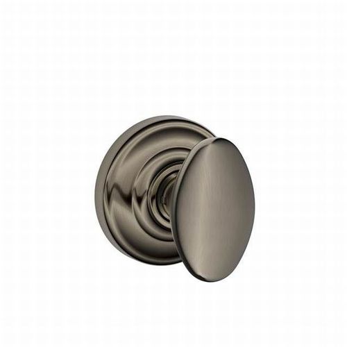 Siena Knob with Andover Rose Half Dummy Antique Nickel Finish