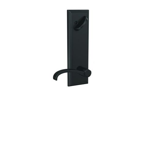 Custom Whitney Lever with Addison Escutcheon Interior Active Trim with 16680 Latch and 10269 Strike Matte Black Finish