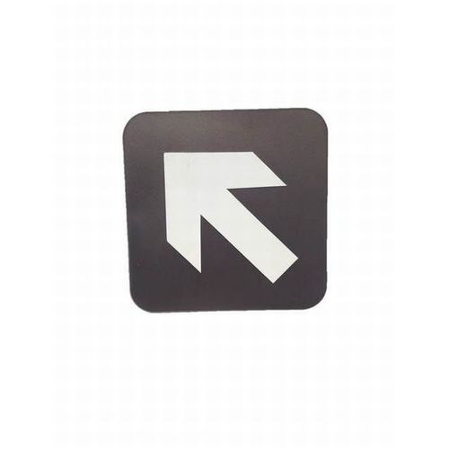 Diagonal Arrow ADA Brown Sign Brown Finish