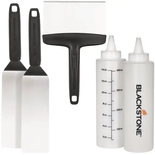 Blackstone 5230 Plastic Handle Stainless Steel Blade 5-Piece Griddle Tool Set