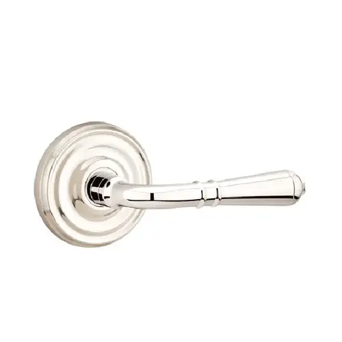 Turino Lever Left Hand Passage With Regular Rose Bright Nickel Finish