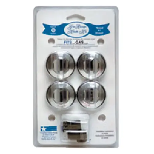 Range Kleen 8224 Chrome Gas Range Knob - pack of 4