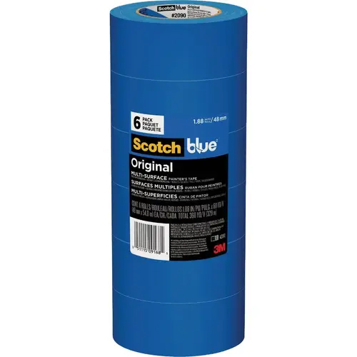 SCOTCHBLUE 2090-48SC6 1.88 In. x 60 Yd. Original Painter's Tape (6 Roll) Blue