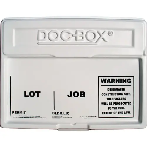 The DOC-BOX 10102 21 In. x 27 In. x 4 In. Outdoor/Indoor Standard Posting Permit Box