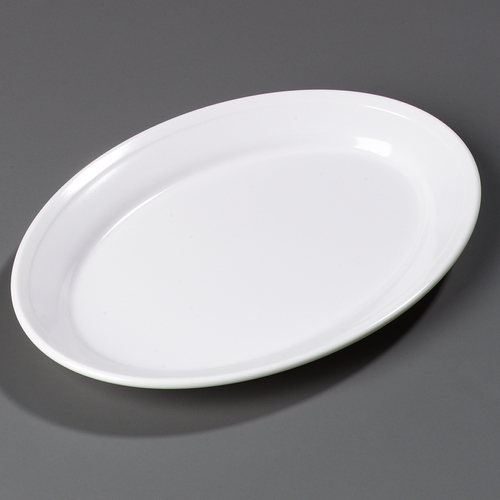 Dallas Ware(R) Oval Platter 12 x 8-1/2 - White MELAMINE DINNERWARE