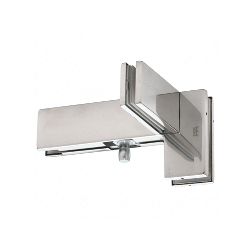 KABA Brushed Stainless Left Hand Sidelite Mounted Transom Patch Fitting with Support Fin Bracket
