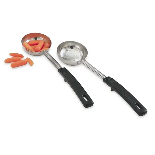 VOLLRATH 61177 Vollrath 6 Ounce Stainless Steel Black Handle Solid Spoodle, 1 Each