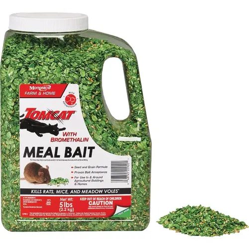 Tomcat 22920 with Bromethalin 5 Lb. Rats, Mice, & Meadow Voles Meal Bait