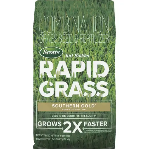 Scotts 18411 Turf Builder Rapid Grass Southern Gold 5.6 Lb. 1845 Sq. Ft. Grass Seed and Fertilizer Combination