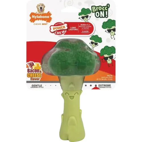 Nylabone NBR105P Power Chew Large Broccoli Dog Toy Green