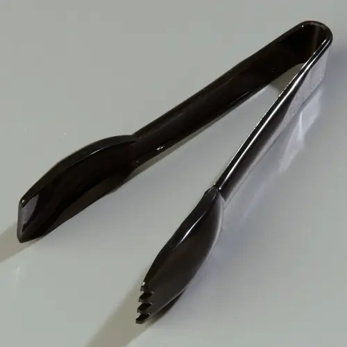 Carlisle 6 Inch Plastic Black Salad Tong, 1 Each